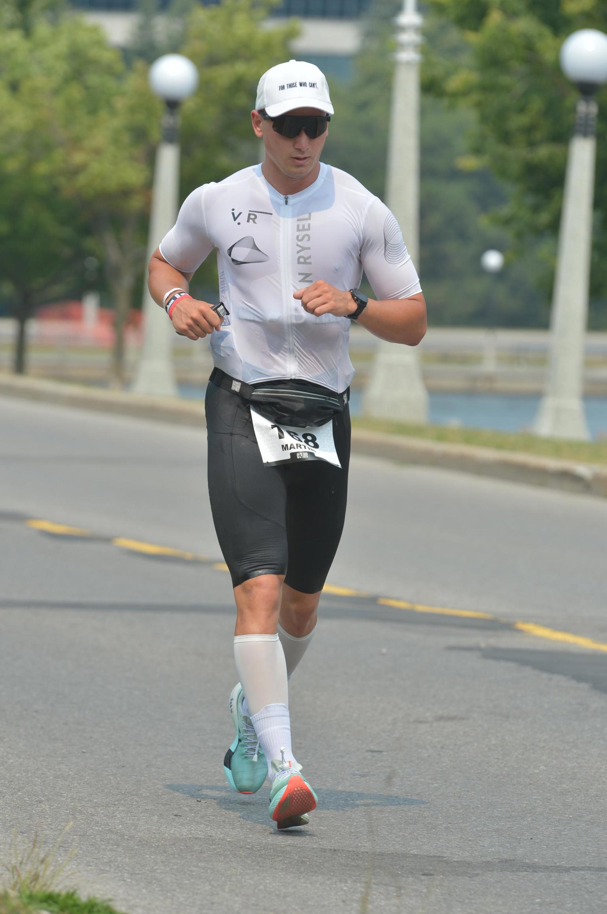 Martin Lavigne at Ironman Ottawa finish