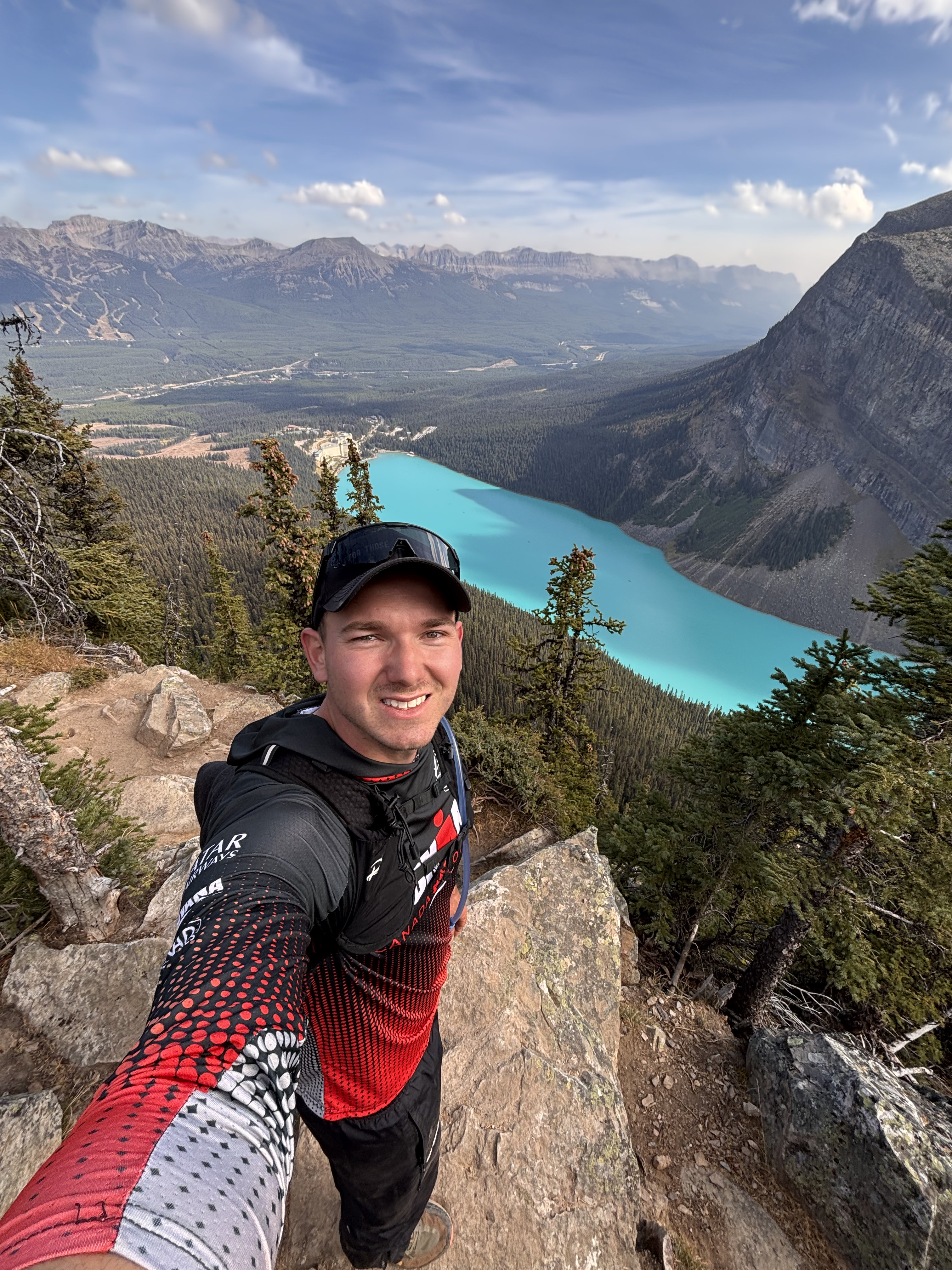 Martin Lavigne selfie at Peyto Lake summit