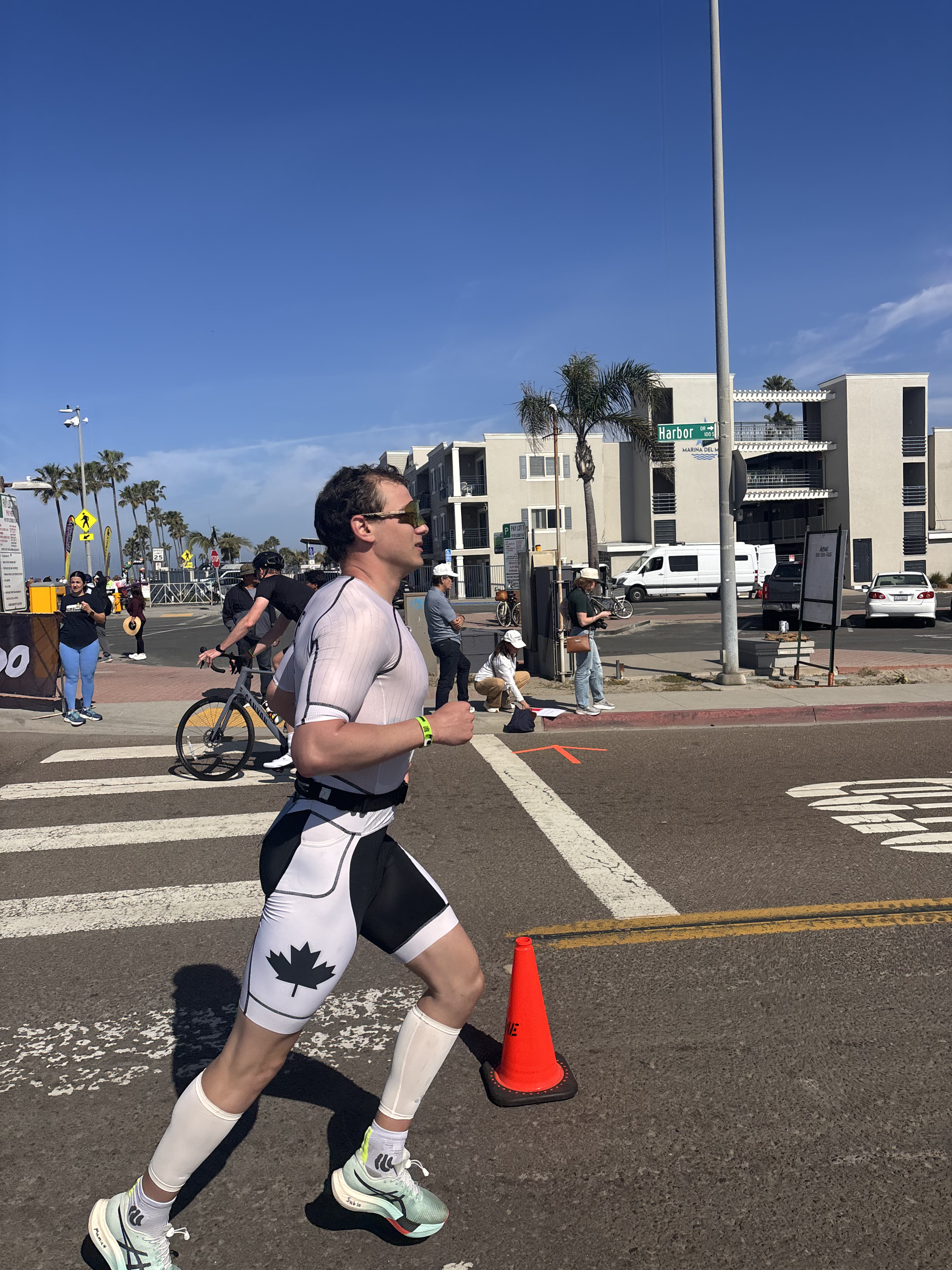 Martin Lavigne running at Ironman Oceanside